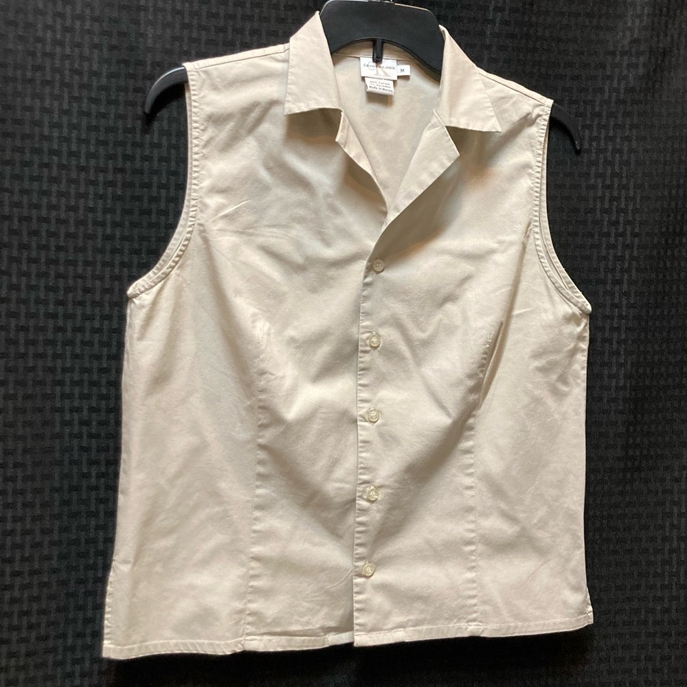 Calvin Klein Jeans sleeveless blouse - Picture 2 of 6